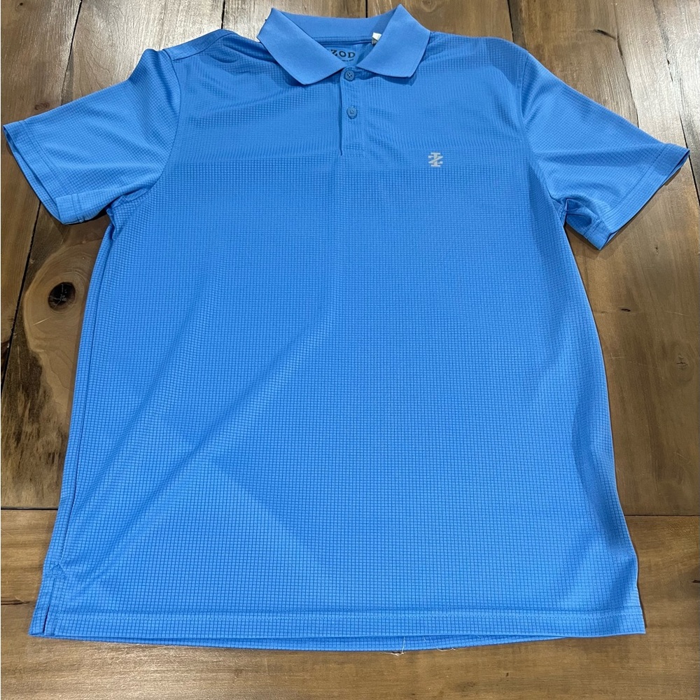 Izod Men’s Short Sleeve Golf Polo Shirt, Size Medium, Blue